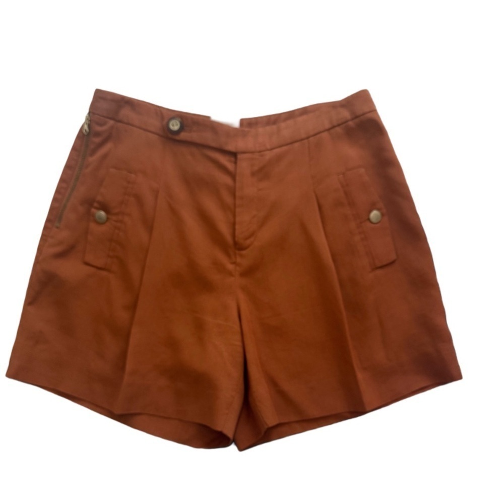 Anthropologie Renaissance European Old Money Women’s Shorts Rust Brown High Rise